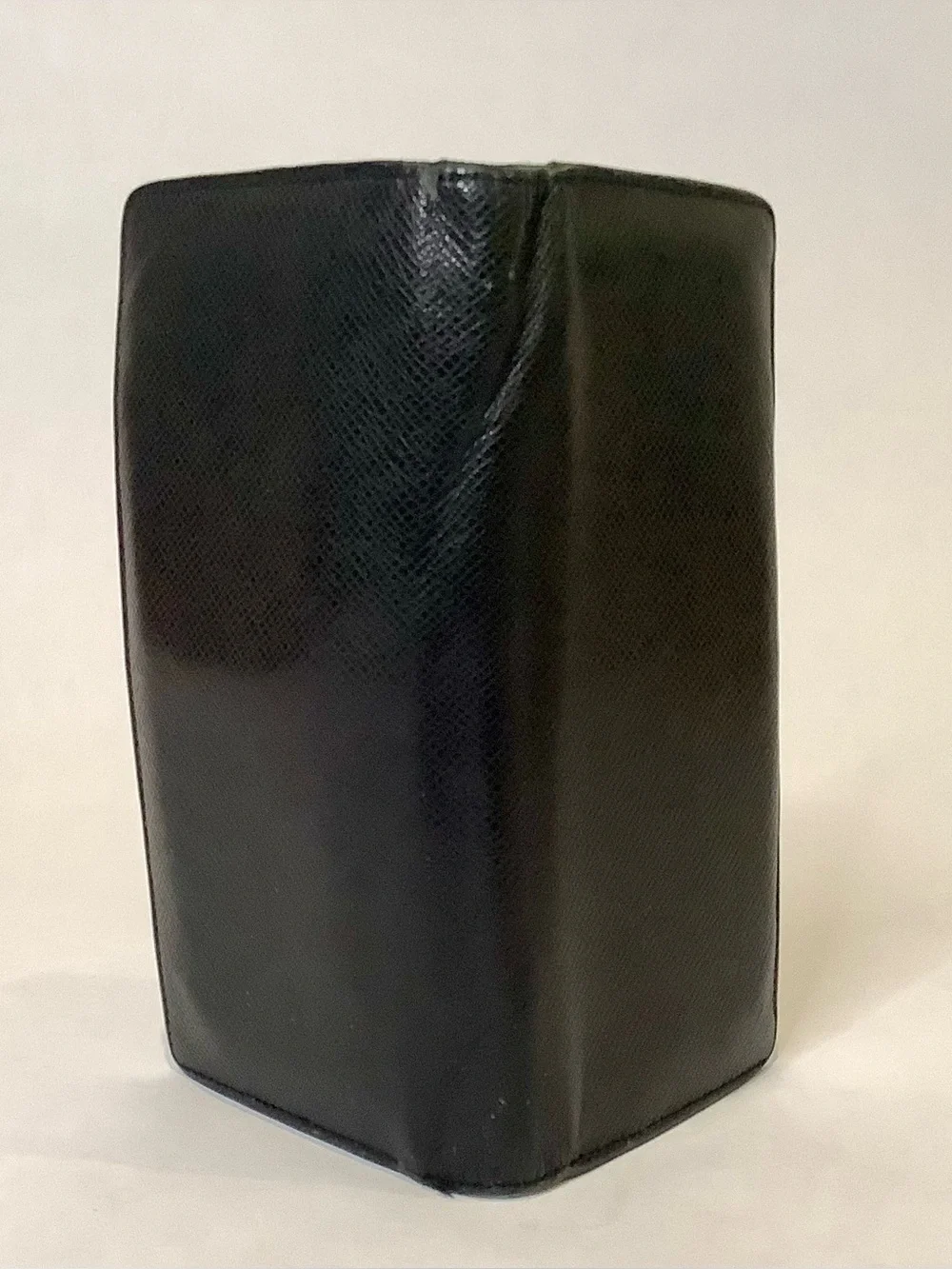Classic Men's/womens Black Leather Long flap Wallet